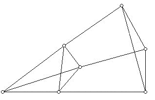 Two triangles viewed from a point
