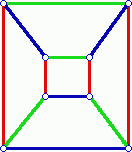 Edge coloring of a 3-cube with 3 colors