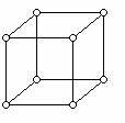 A drawing of a 3-cube (Necker cube)