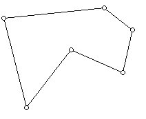 A non-convex polygon
