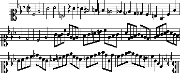 Bach's score for Canon 1