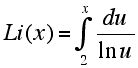 Equation for Li(x)