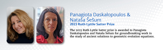2023 Satter Winners: Daskalopoulos and Sesum