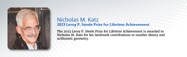 2023 Steele Lifetime Achievement: Katz