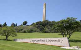 Entrance to Pepperdine University