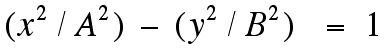 Equation of a family of hyperbolas