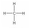 Diagram of a methane molecule