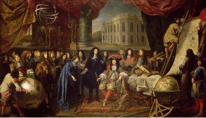 Painting of a meeting of the French Academy of Sciences