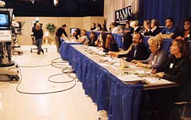 The phone bank and studio