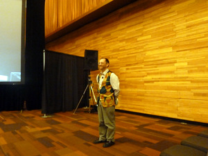 Chris Budd before the lecture