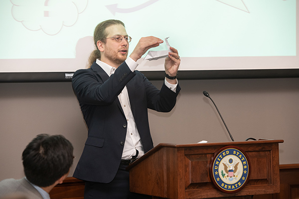 Computational Origami on Stage at Capitol Hill Briefing