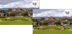 Images of Stanford math building, one done using compressed sensing