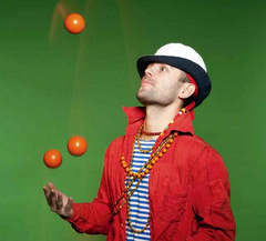 Man juggling