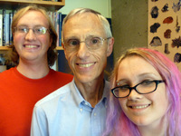 Frank Morgan with two undergraduate researchers