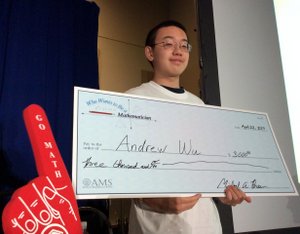 Andrew with check