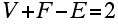 Equation: V+F-E=2