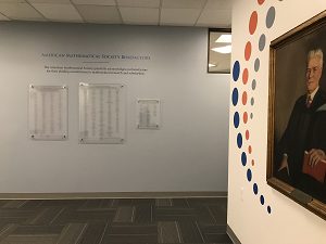 Donor Wall of Honor at AMS headquarters in Providence