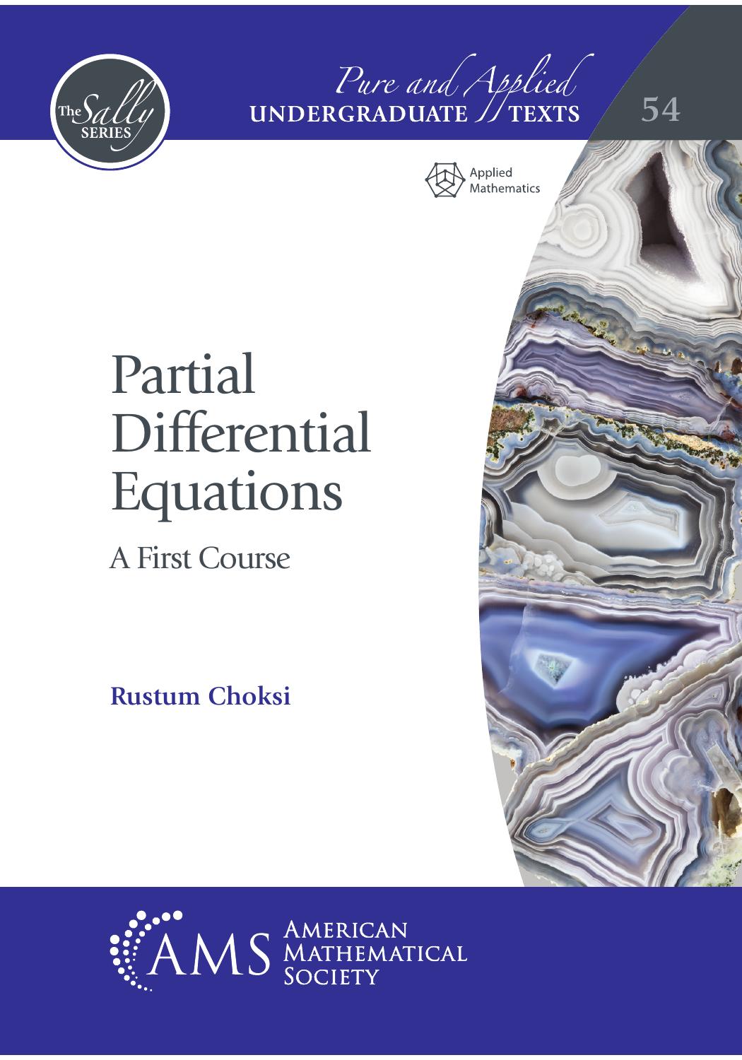 Partial Differential Equations: A First Course
