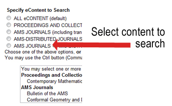 Specify journals to search
