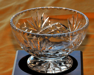 First-place crystal bowl
